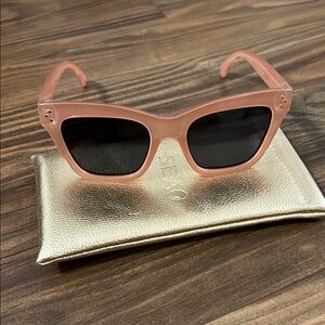 I-SEA Stylish Pink Sunglasses with Gold Case